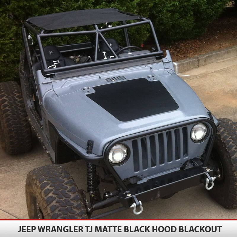 Hood Blackout Vinyl Decal for Jeep Wrangler TJ 97-06 - AlphaVinyl