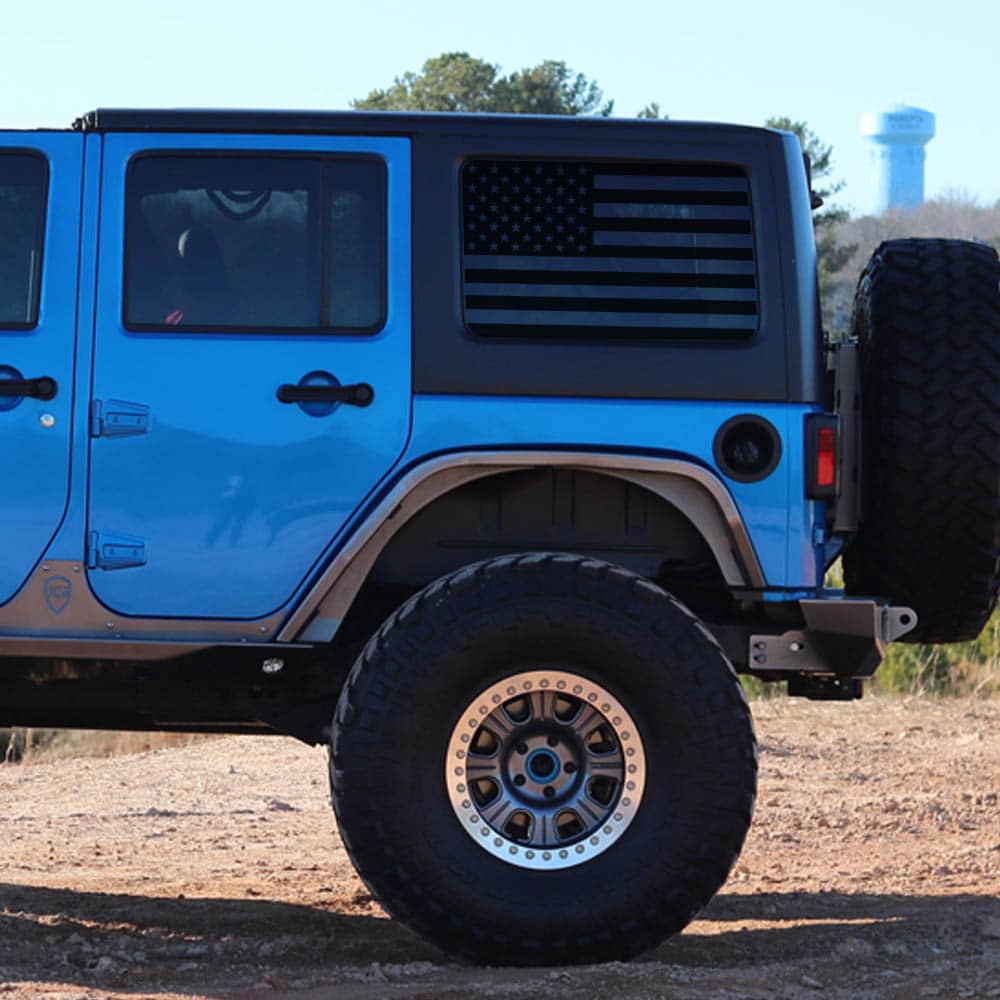 Jeep Wrangler JK Rear Window USA Flag | AlphaVinyl