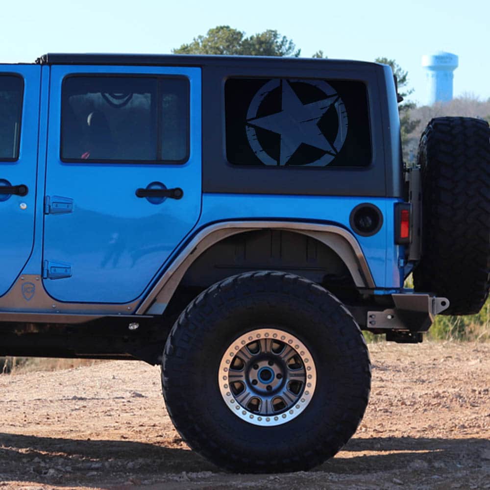 Jeep Wrangler JK Rear Window Freedom Star | AlphaVinyl