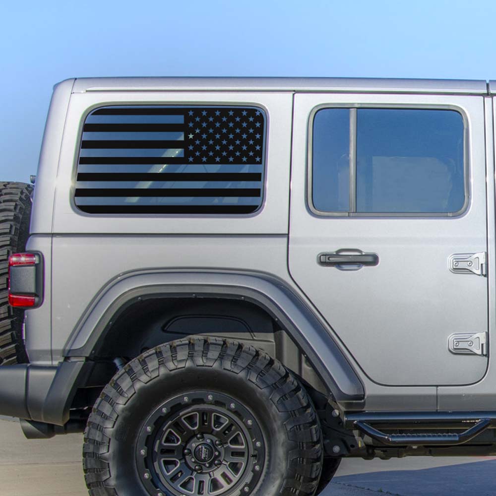 Jeep Wrangler JL Rear Window USA Flag | AlphaVinyl